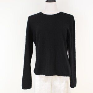 Saks Fifth Avenue Black Cashmere Crewneck Sweater – Women’s Large- Quiet Luxury